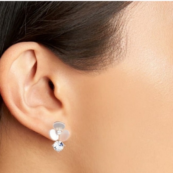 NWT KATE SPADE ♠️ DISCO PANSY PEARL DROP EARRINGS - Picture 5 of 5